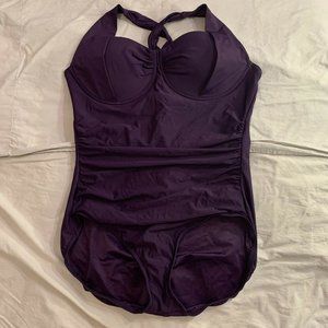 Miraclesuit Purple One Piece Swimsuit 18